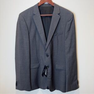 Hugo Boss Men’s 42R Dark Grey Wool Blazer Modern Fit Sport Coat Jacket NWT